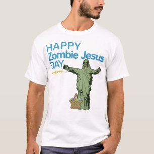 T-shirt Jour heureux de Jésus de zombi