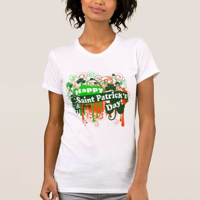 T-shirt Jour heureux de Patricks de saint (Devant)
