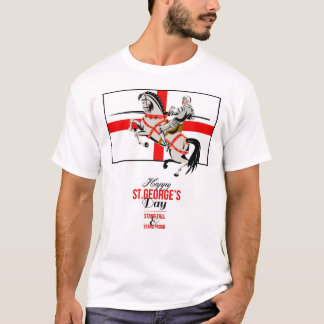 T-shirt Jour heureux fier rétro P de St George de support