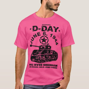 T-shirt Jour J H4A1 Hvss Sherman Tank D Jour H4A1 Hvss She