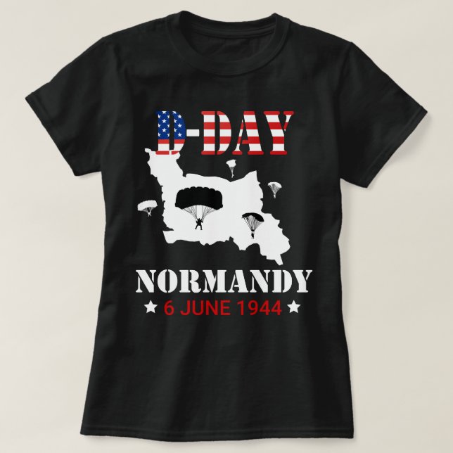 T-shirt Jour J Normandie Parachutiste Normandie 1944 Cadea (Design devant)