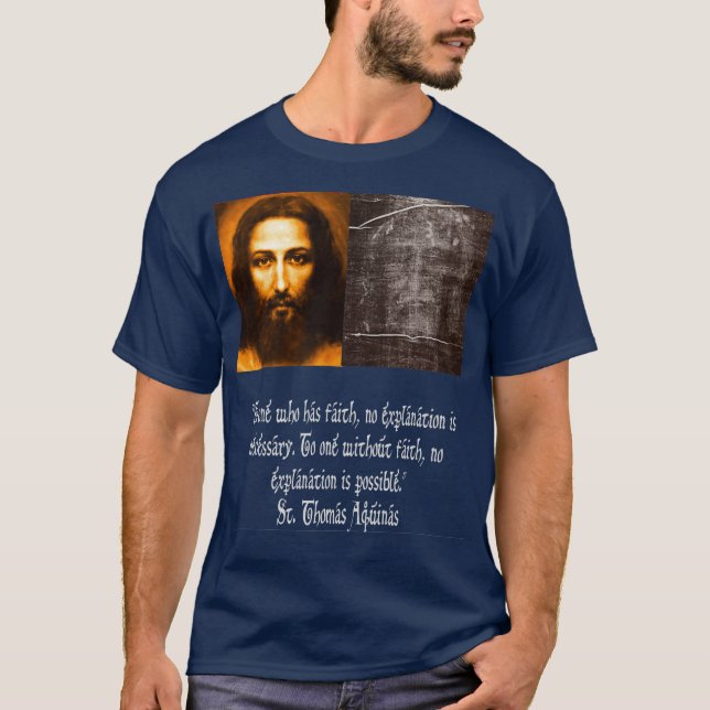 T-shirt Jour Jésus de Turin Mandylion Sainte Face St (Devant)