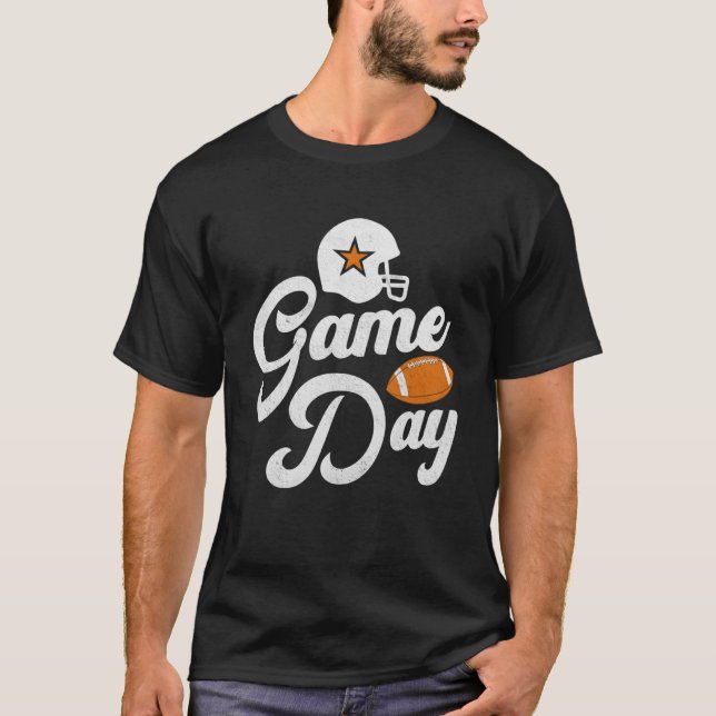 T-shirt Jour Jeu Imaginaire Football Saison Drôle Hommes F (Devant)
