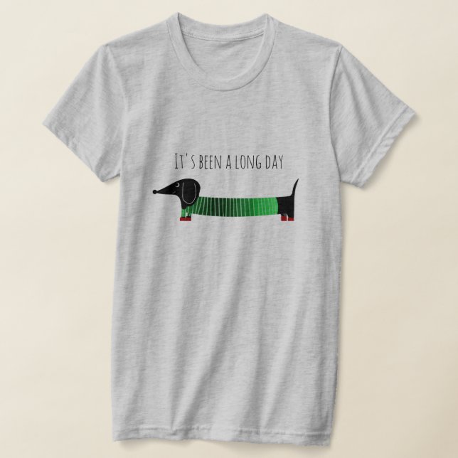 T-shirt Jour Long Dachshund Fantaisiste (Poser)