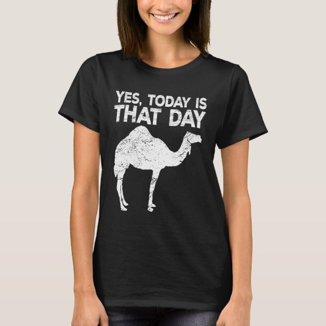 T-shirt Jour Mercredi Camelid Office meme Jokeidea (Devant)