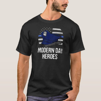 T-shirt Jour moderne Héros Police Officier Premier Réponda