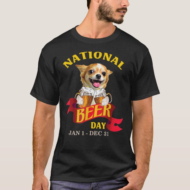 T-shirt Jour national de la bière du Chihuahua (Devant)