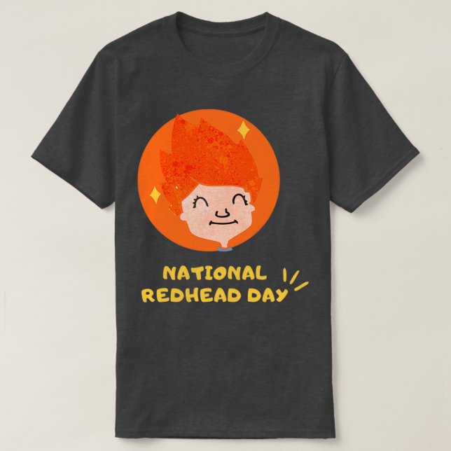T-shirt Jour national de la rousse T (Design devant)