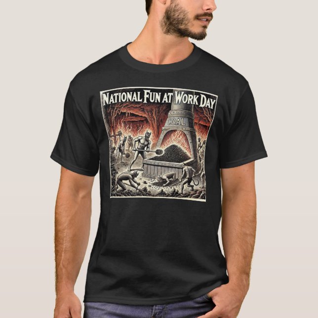 T-shirt Jour national du plaisir au travail (Devant)