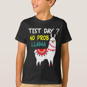T-shirt Jour No Prob-llama Llama Teacher Test Day Pour Le