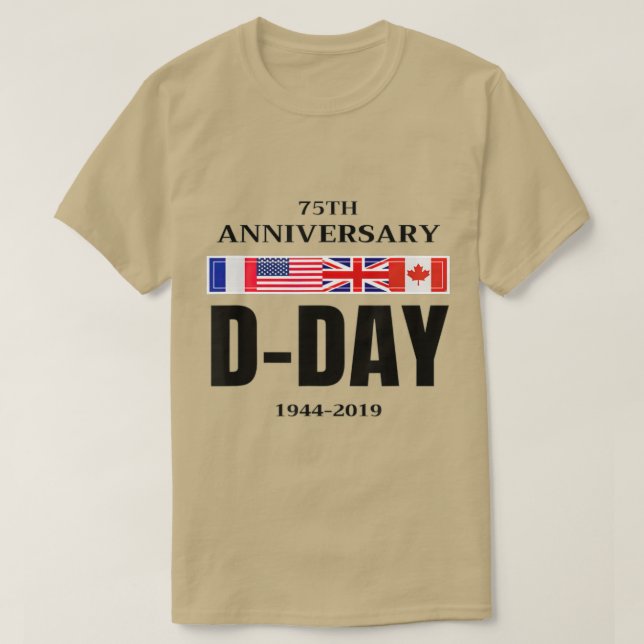 T-shirt Jour Normandie Landing 75e anniversaire Hommes G F (Design devant)