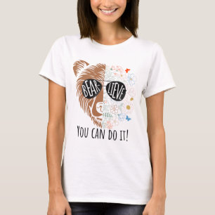 T-shirt Jour Ours Croyez Que Vous Pouvez Le Faire Mignonne