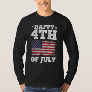 T-shirt Jour Patriotique 4 juillet Drapeau Nous Joyeux 4 J