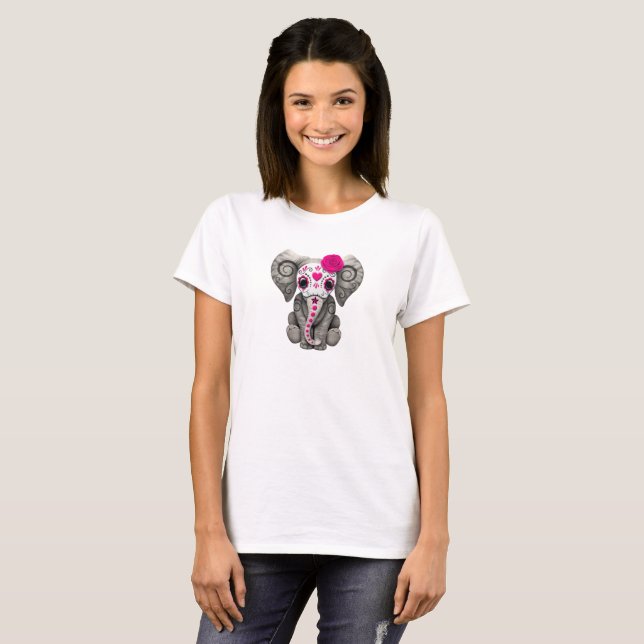 T-shirt Jour rose de l'éléphant mort (Devant entier)