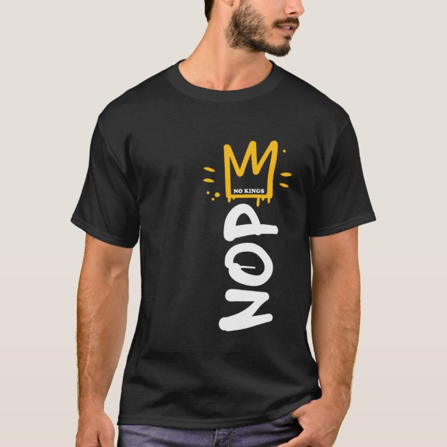 T-shirt Jour sans rois 2025 Panneau de protestation vertic (Devant)