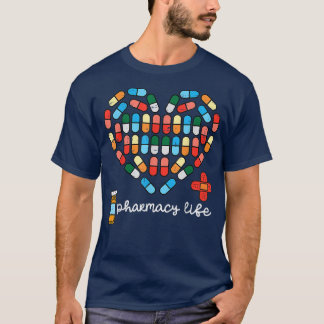 T-shirt Jour Valentines Pharmacie Life Pill Coeur Pharmaci