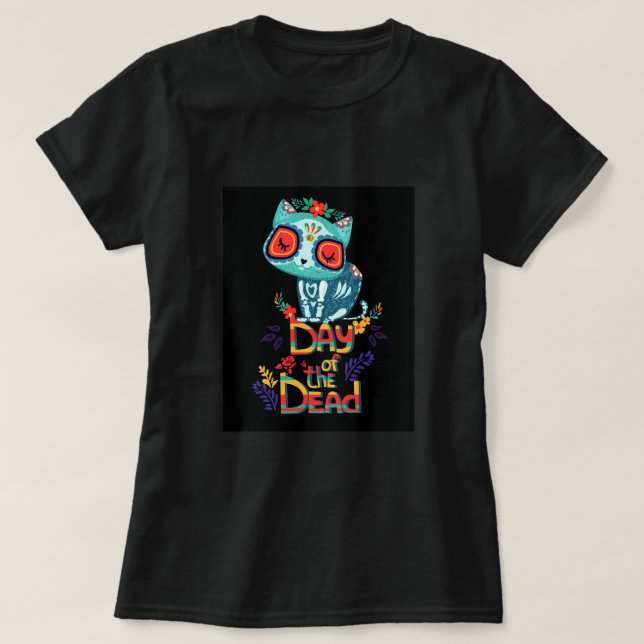 T-shirt Jour vectoriel du dessin animé mort (Design devant)