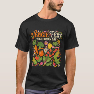T-shirt Jour Végétarien de la Fête Végétarienne Jardin de