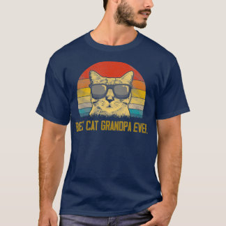 T-shirt Jour vintage de la Meilleur Chat Grandpa Ever Cat 