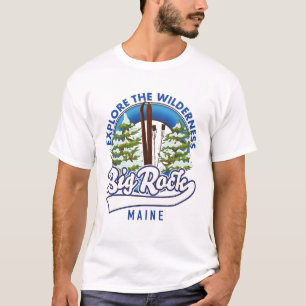 T-shirt Journal de voyage de ski Big Rock Maine