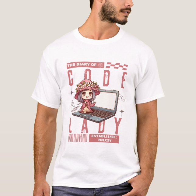 T-shirt Journal d'une dame de code (Devant)