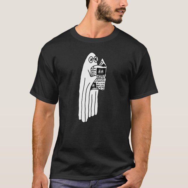 T-shirt Journal Ghost Reading (Devant)