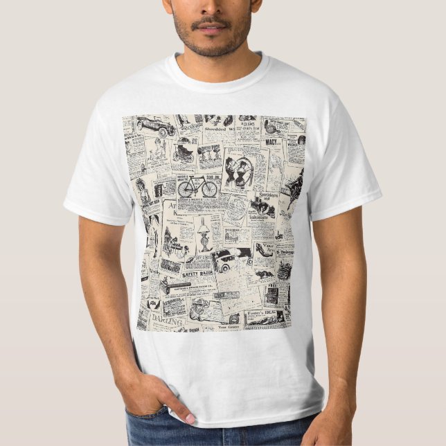 T-shirt Journal vintage (Devant)