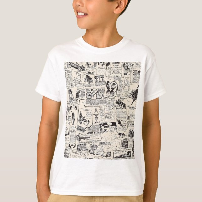 T-shirt Journal vintage (Devant)