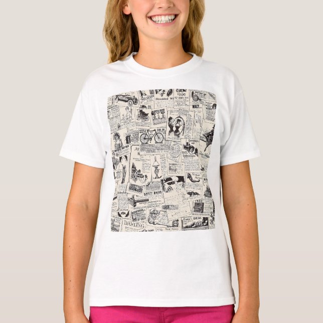 T-shirt Journal vintage (Devant)