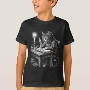 T-shirt Journalisme de chat vintage