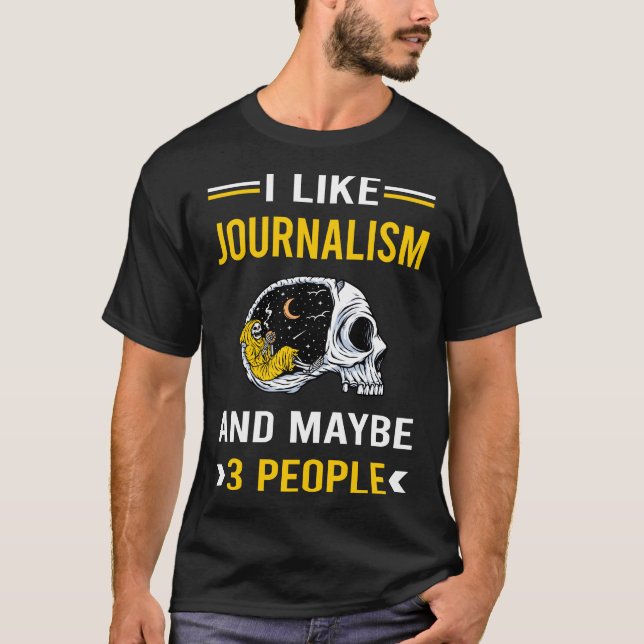 T-shirt Journaliste de 3 personnes (Devant)