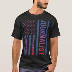 T-shirt Journaliste du drapeau américain