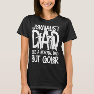 T-shirt Journaliste Mens Écriture Journaliste Reporter Méd