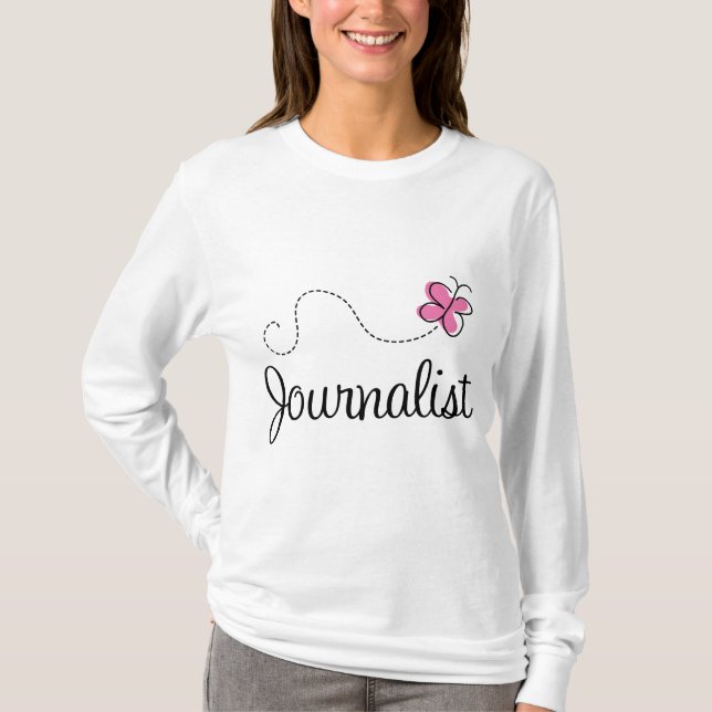 T-shirt Journaliste rose (Devant)
