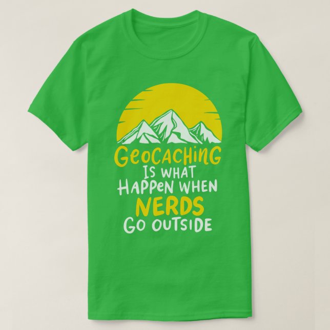 T-shirt Journaux de géocaching Conteneur GPS Sortie Géocac (Design devant)