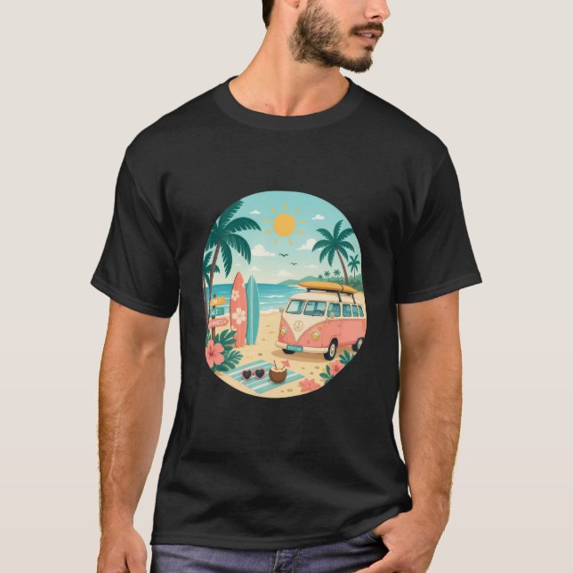 T-shirt Journée à la plage (Devant)