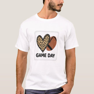 T-shirt Journée Avec Le Leopard Heart Football