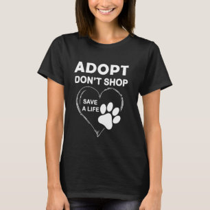 T-shirt Journée d'adoption d'animaux de refuge Sauvons les
