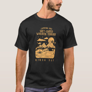 T-shirt Journée de camping et de Wheaten Terrier à poil do