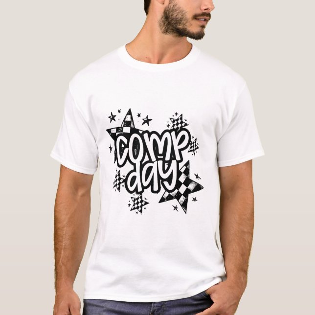 T-shirt Journee de competition mignonne de saison de cheer (Devant)