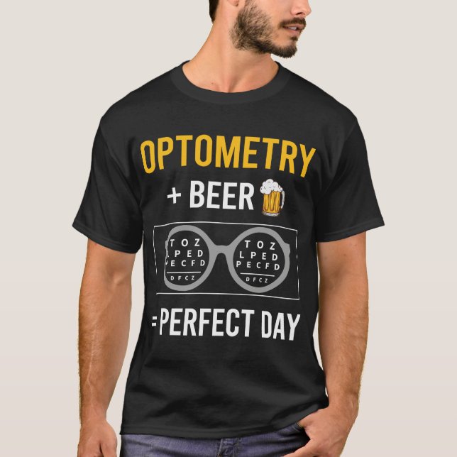 T-shirt Journee de la bière Optométrie Optométriste (Devant)