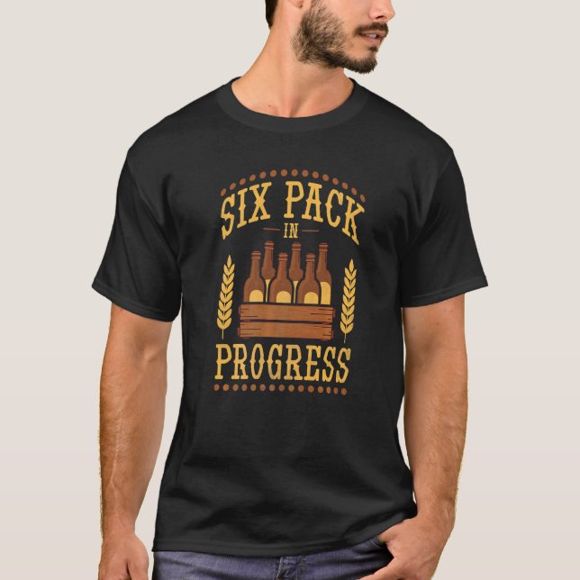 T-shirt Journée de la bière Six Pack en cours (Devant)
