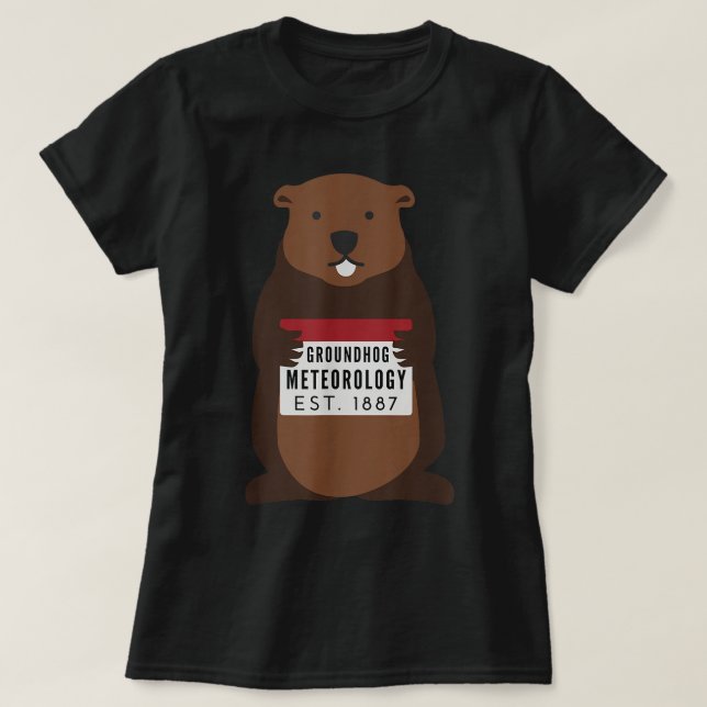 T-shirt Journée de la marmotte de fond Punxsutawney Phil M (Design devant)