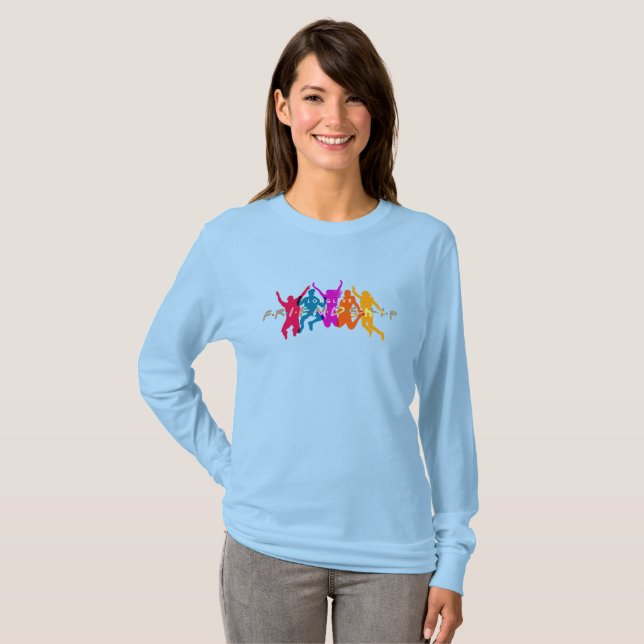 T-shirt Journée de l'amitié | Manche longue pour femmes (Devant entier)