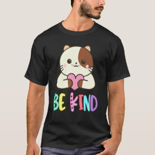 T-shirt Journée de l'unité  Chat Cœur Soyez Gentil Anti Ha