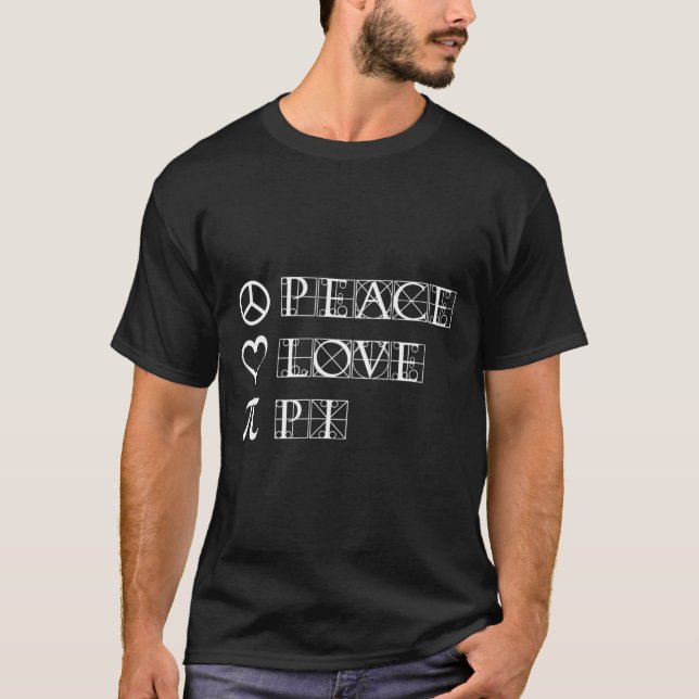 T-shirt Journée de Pi Paix Amour Math Géométrie Trigonomét (Devant)