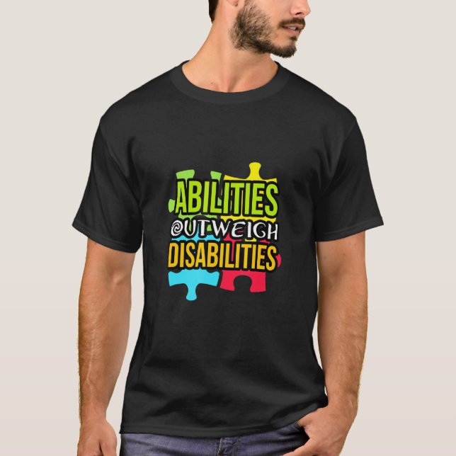 T-shirt Journée de sensibilisation à l'autisme Présentes C (Devant)