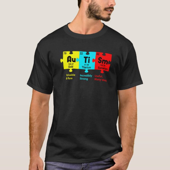 T-shirt Journee de sensibilisation a l'autisme Puzzle Elem (Devant)