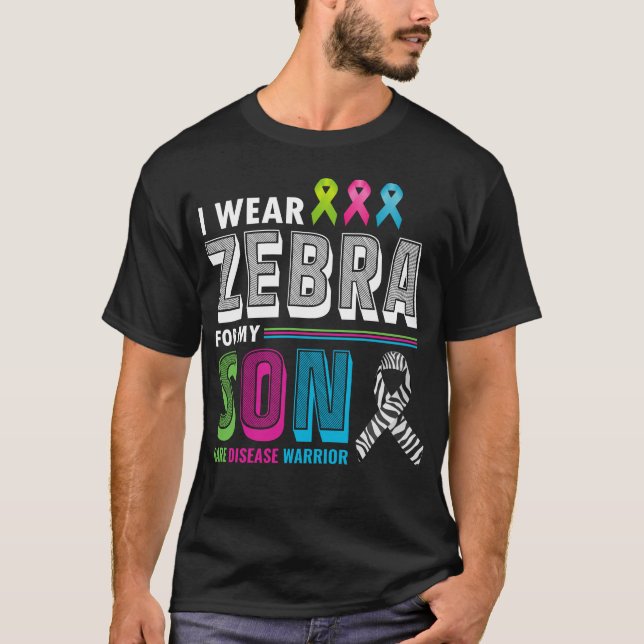 T-shirt Journée de sensibilisation aux maladies rares Zebr (Devant)