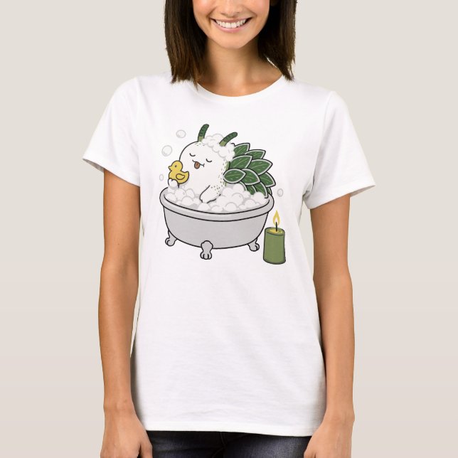T-shirt Journée de Spa de la Limace de Mer à Feuille Drôle (Devant)